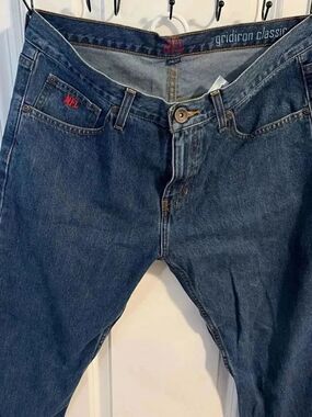 NFL Navy Blue Straight-Leg Jeans UNISEX